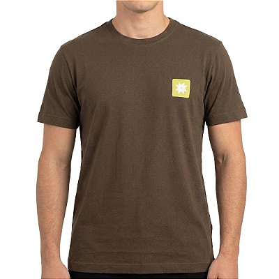 Camiseta Osklen Vintage Snow Icon Masculina Marrom Onix