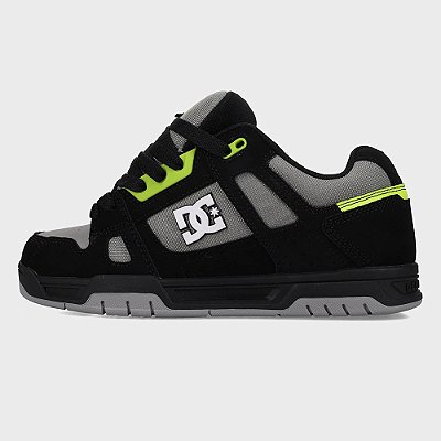 Tênis DC Shoes Stag WT26 Masculino Black/Grey/Lime