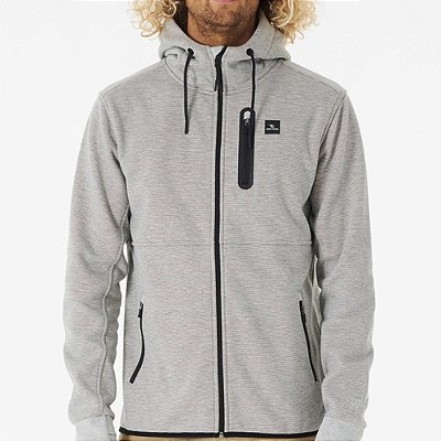 Moletom Rip Curl Aberto Anti Series Departed Zip Thru Grey
