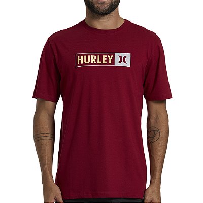 Camiseta Hurley Track WT26 Masculina Vinho