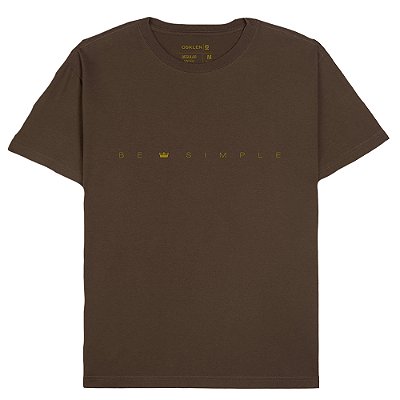 Camiseta Osklen Slim Vintage BE Simple Masculina Marrom Onix