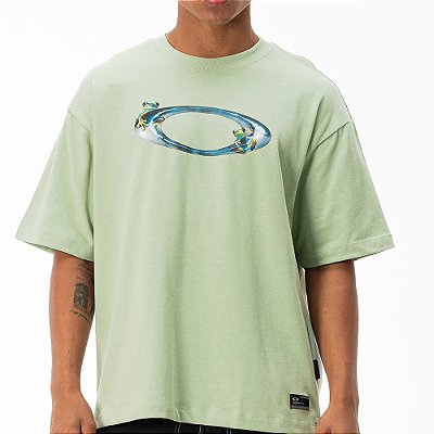 Camiseta Oakley Jupiter Adventure WT26 Masculina Eucalyptus