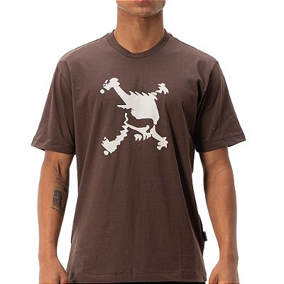 Camiseta Oakley Heritage Skull WT26 Masculina Cocoa Brown