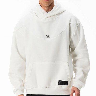 Moletom Oakley Canguru Skull Pin WT26 Masculino Off White