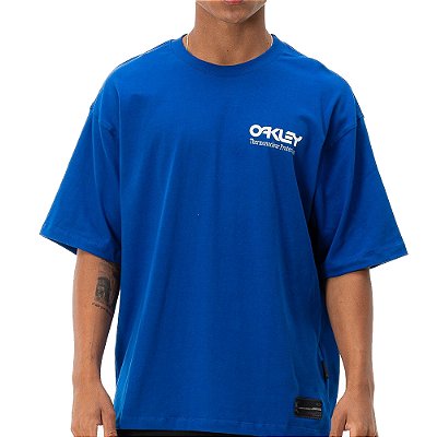 Camiseta Oakley Thermonuclear Logo WT26 Cristal Blue