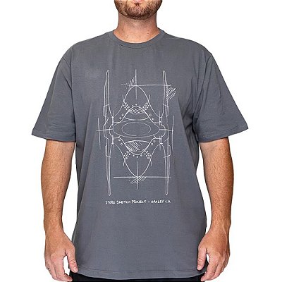 Camiseta Oakley O-Store Sketch SS WT26 Masculina Dark Grey
