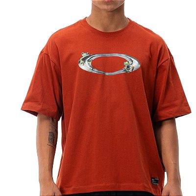 Camiseta Oakley Jupters Adventure WT26 Masculina Flame Red