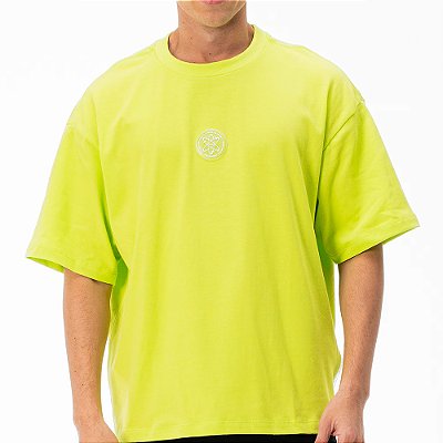 Camiseta Oakley Mad Lab Rubber Logo WT26 Masculina Lime