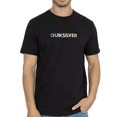 Camiseta Quiksilver Gradient Type Antique WT26 Preto