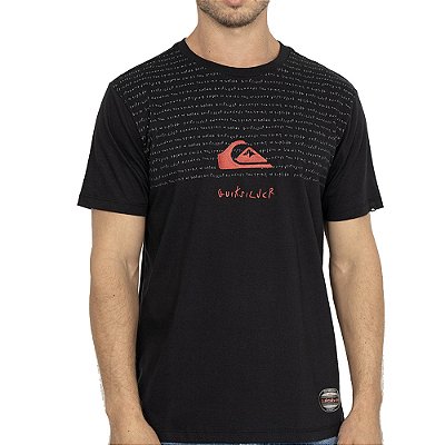 Camiseta Quiksilver Emb Quik Thoughts WT26 Masculina Preto