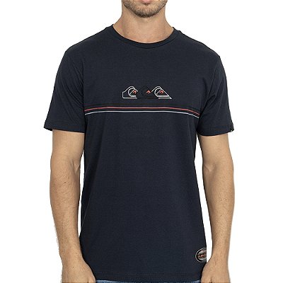 Camiseta Quiksilver Emb Three Logo WT26 Masculina Marinho