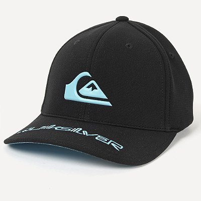 Boné Quiksilver Aba Curva Blue Logo WT26 Preto