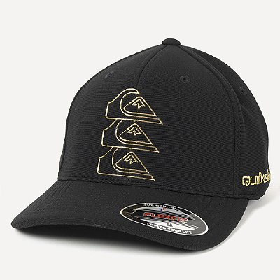 Boné Quiksilver Aba Curva Chrome Three Logo WT26 Preto