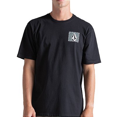 Camiseta Volcom Wavy Train WT26 Masculina Preto