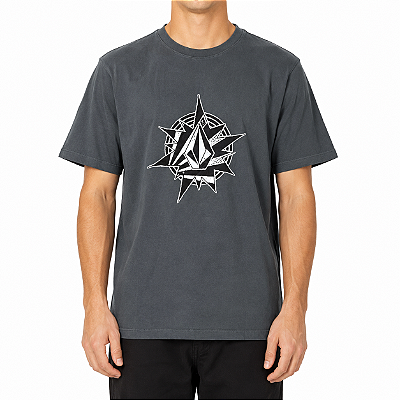 Camiseta Volcom Yoink WT26 Masculina Cinza Chumbo
