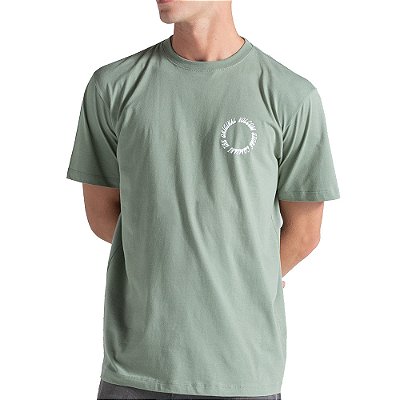 Camiseta Volcom Round Out WT26 Masculina Verde Claro