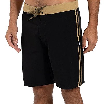 Bermuda Hurley Solo 19,5" WT26 Masculina Preto