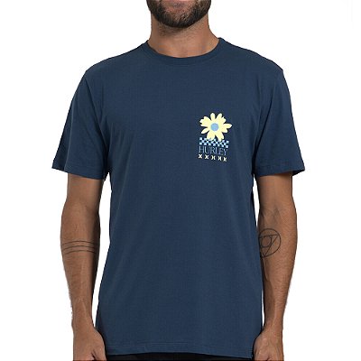 Camiseta Hurley New Flower WT26 Masculina Marinho