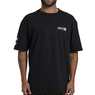 Camiseta Hurley Block Party Maxfit WT26 Masculina Preto