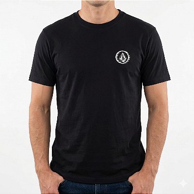 Camiseta Volcom Circle Stone WT26 Masculina Preto