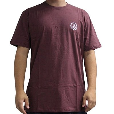 Camiseta Volcom Circle Stone WT26 Masculina Bordo