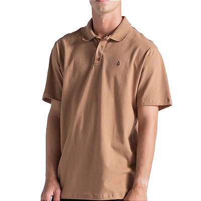 Camisa Volcom Polo Classic Stone WT26 Masculina Marrom