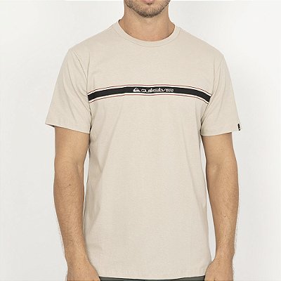 Camiseta Quiksilver Bait Stripe WT26 Masculina Areia