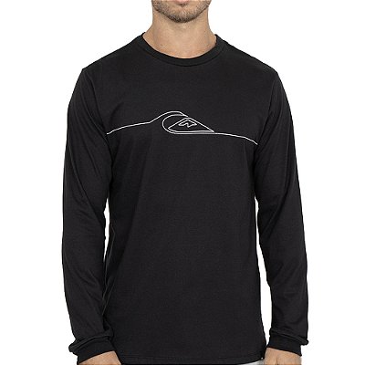Camiseta Quiksilver Manga Longa New Lines I WT26 Preto