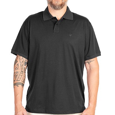 Camisa Polo Osklen Tridente Touch Masculino Preto