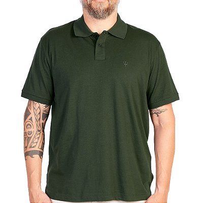 Camisa Polo Osklen Tridente Touch Masculino Verde Esmeralda