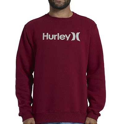 Moletom Hurley Careca One&Only WT26 Masculino Vinho