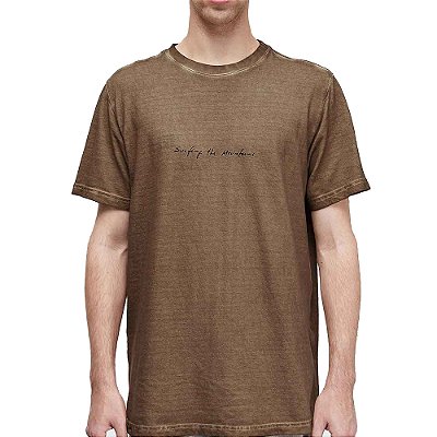 Camiseta Osklen Double Watercolor Masculino Caqui