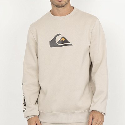 Moletom Quiksilver Careca Comp Logo WT26 Masculino Areia