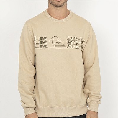 Moletom Quiksilver Careca Big Block WT26 Masculino Areia