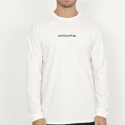 Camiseta Quiksilver Manga Longa Clicker WT26 Snow White
