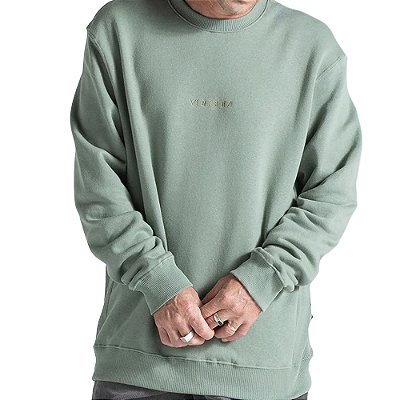 Moletom Volcom Careca Free Fall WT26 Masculino Verde Claro