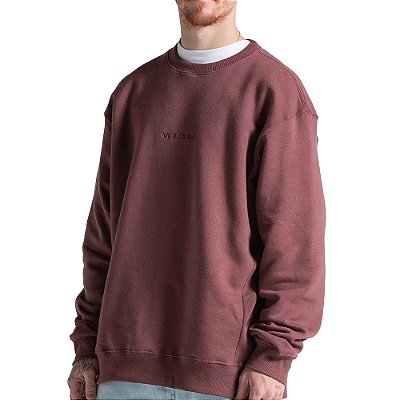 Moletom Volcom Careca Free Fall WT26 Masculino Bordô