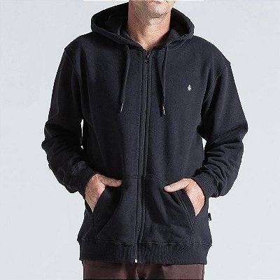 Moletom Volcom Aberto Single Stone WT26 Masculino Preto