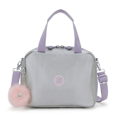 Lancheira Kipling Miyo Silver Glow Met