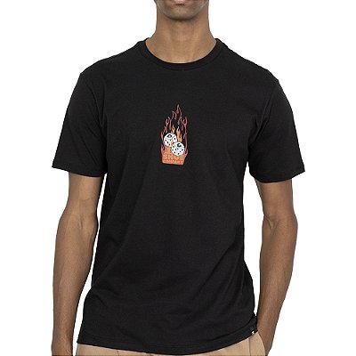 Camiseta DC Shoes Burning WT26 Masculina Preto
