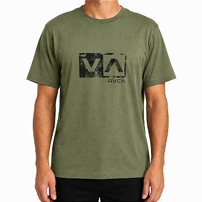 Camiseta RVCA Balance Box SS WT26 Masculina Verde Claro