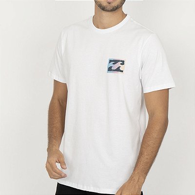 Camiseta Billabong Crayon Wave WT26 Masculina Branco
