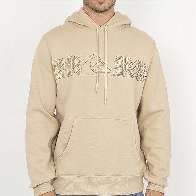 Moletom Quiksilver Canguru Big Block WT26 Masculino Areia