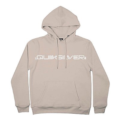 Moletom Quiksilver Canguru Word Block WT26 Masculino Areia