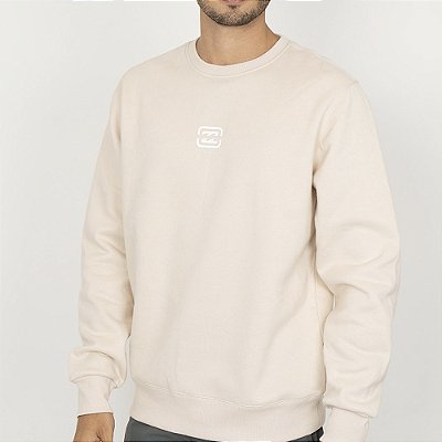 Moletom Billabong Careca Bracket Wave WT26 Masculino Areia
