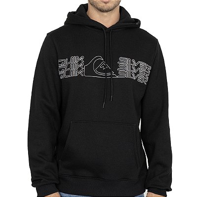 Moletom Quiksilver Canguru Big Block WT26 Masculino Preto
