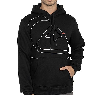 Moletom Quiksilver Canguru Big Block PS WT26 Masculino Preto