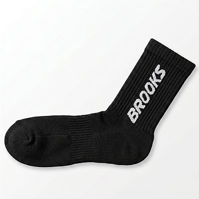 Meia Brooks Cano Médio Preto 34-39