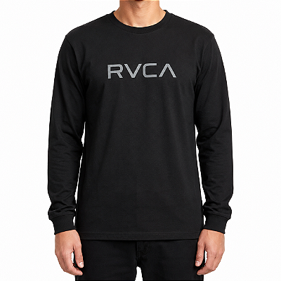 Camiseta RVCA Manga Longa Big RVCA 2X Masculina WT26 Preto