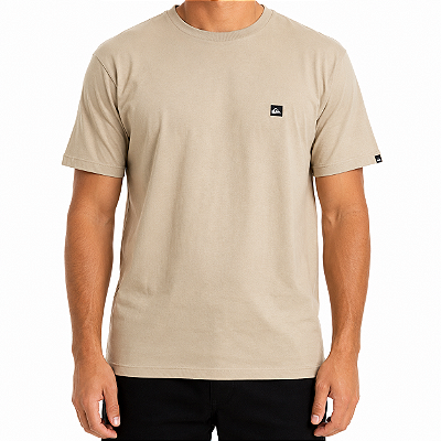 Camiseta Quiksilver Transfer Square WT26 Masculina Areia